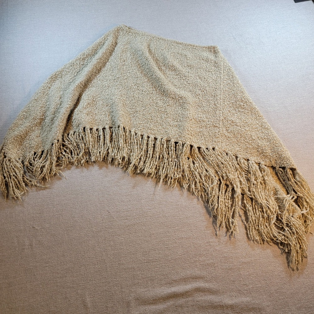Tan 781 Boucle Fringe Poncho Women OS Burgundy 782, & Brown 783 Excellent Boho
